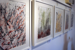 austellungssansicht, "grasgeflüster A-E"